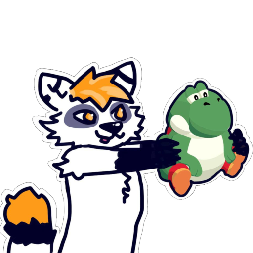 Kerenos holding a fat Yoshi, drawn by Soylenz
